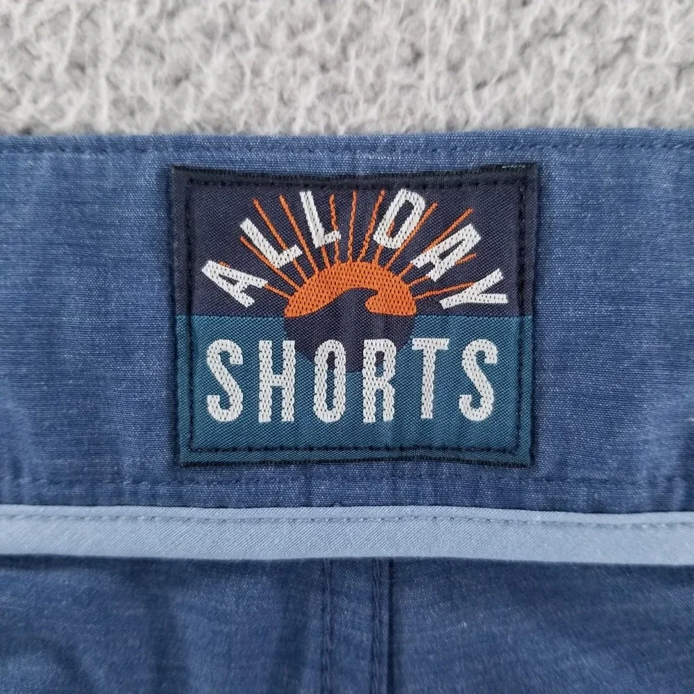 Faherty Shorts Mens 36 Blue All Day Hybrid Performance Drawstring Stretch Chino